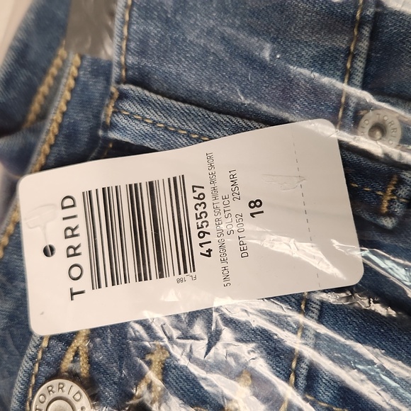 ❤️NWT VINTAGE TORRID SHORTS - SUPER SOFT STRETCH DENIM JEGGING - PLUS SIZE - Picture 5 of 12